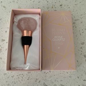 BNIB / Blush Peony / Rose Quartz Bottle Stopper